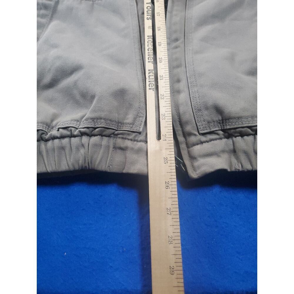 Zara Workwear Canvas Hooded Jacket Women's Size Large Sherpa Lined Coat - Picture 9 of 16